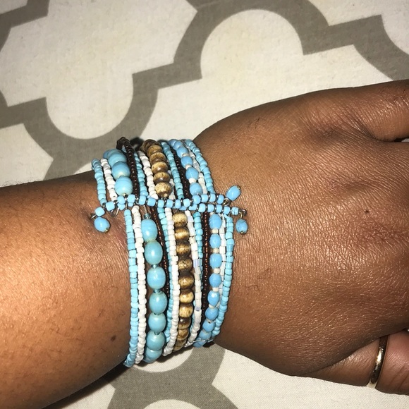 Multi strand turquoise bracelet - Picture 2 of 3